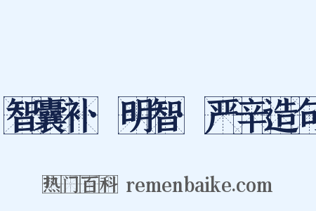 智囊补·明智·严辛造句是什么意思的图片